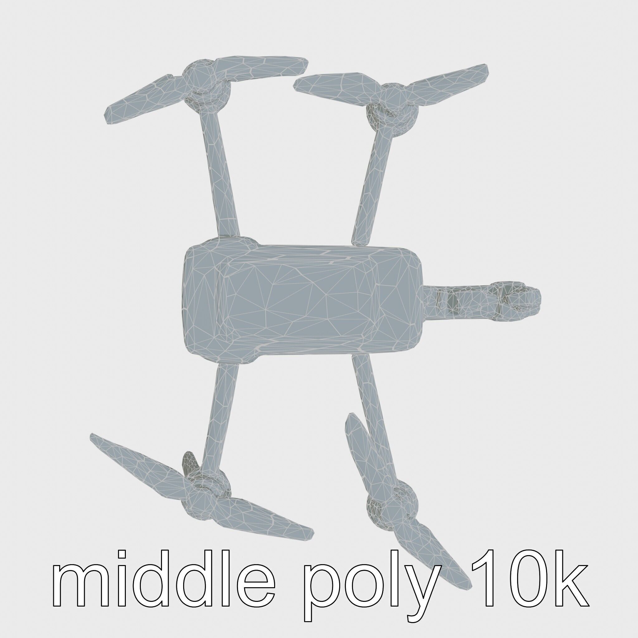 Urban Cleaner Drone Model Pack with Rotating Brush Low-poly 3D model_25