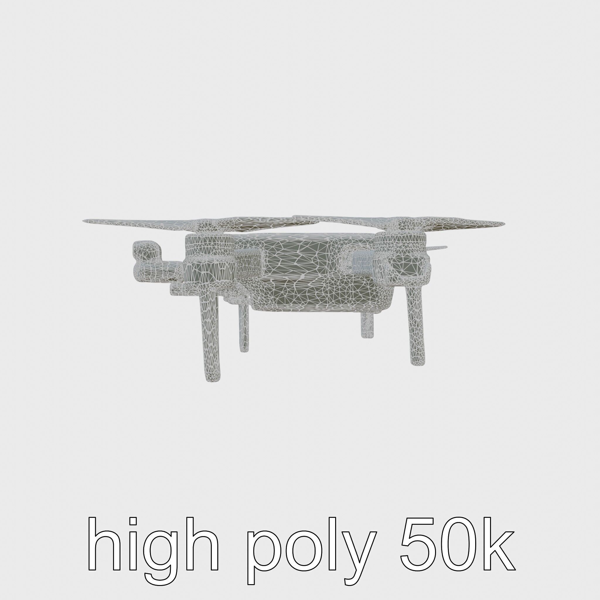 Urban Cleaner Drone Model Pack with Rotating Brush Low-poly 3D model_8