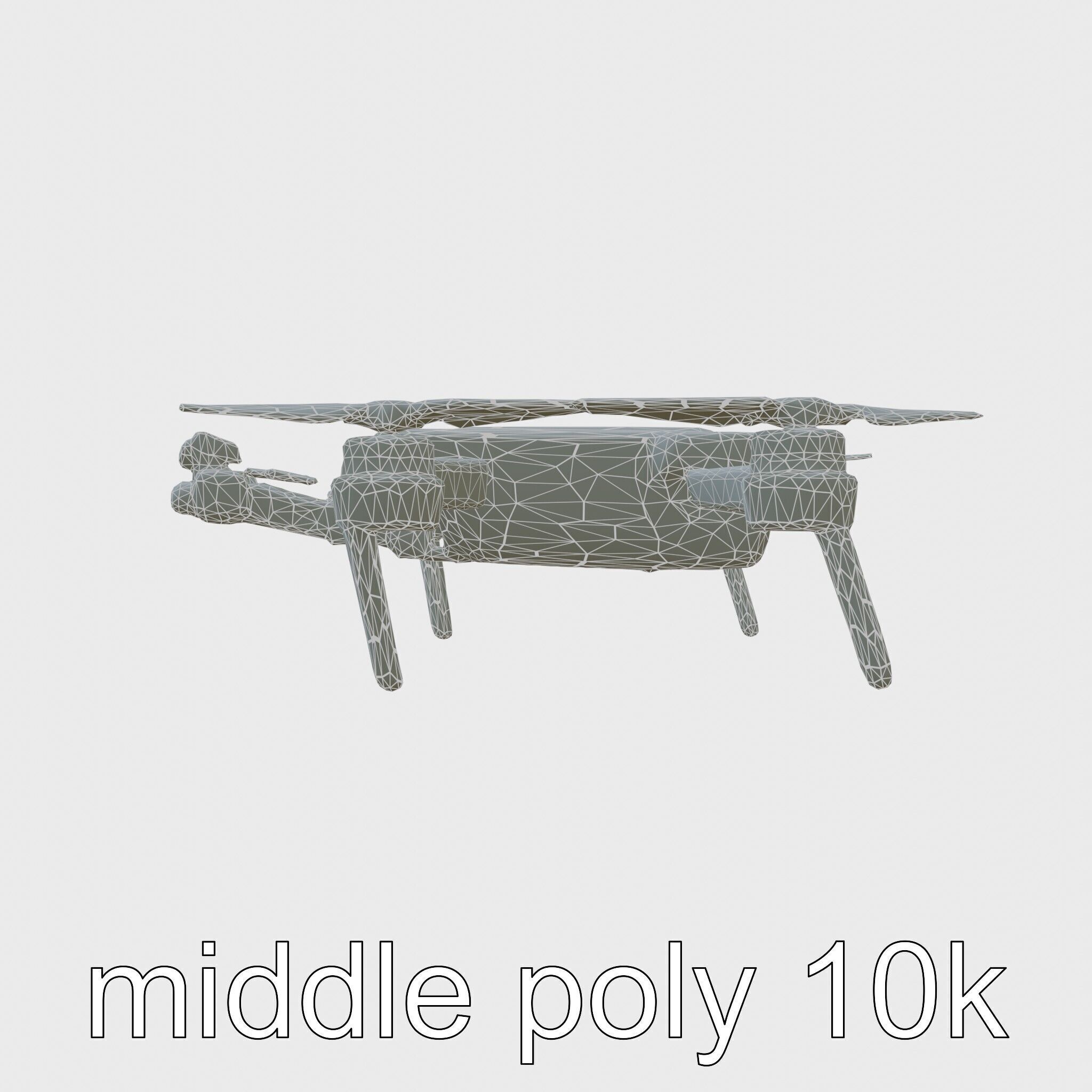 Urban Cleaner Drone Model Pack with Rotating Brush Low-poly 3D model_9