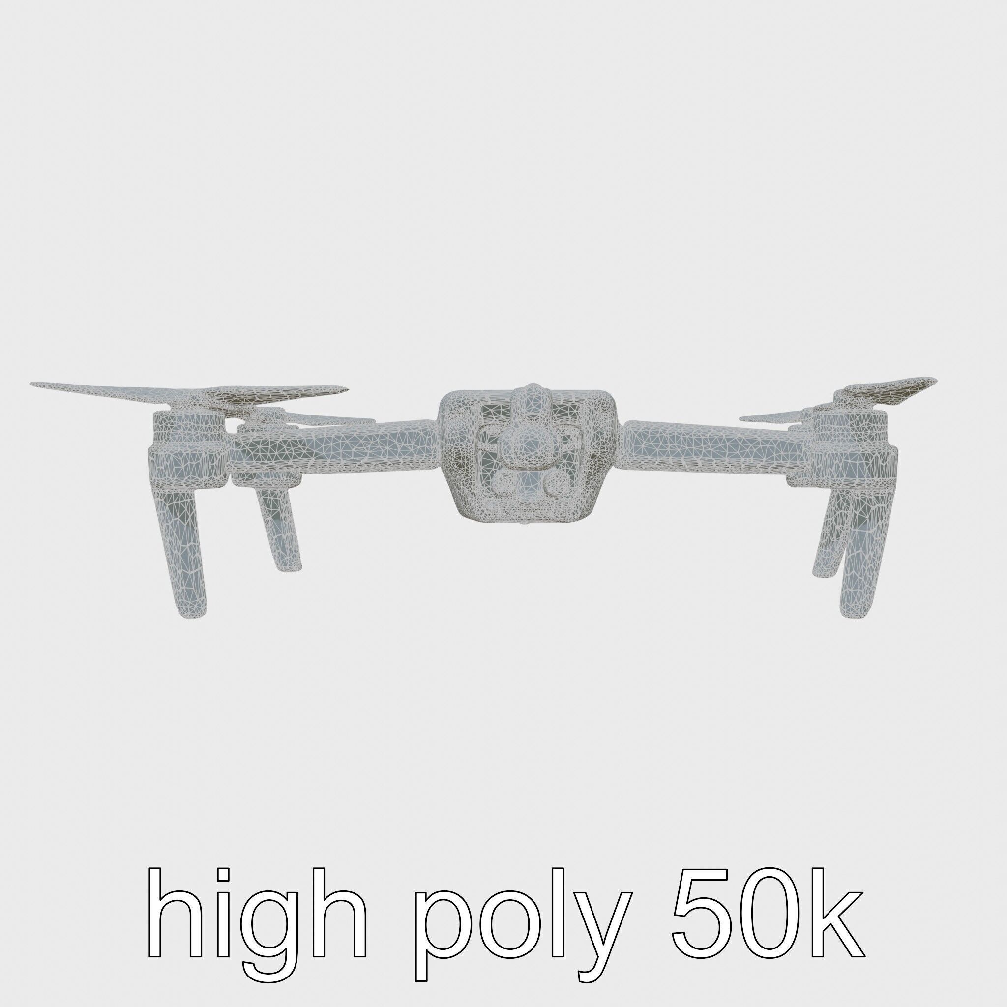Urban Cleaner Drone Model Pack with Rotating Brush Low-poly 3D model_29