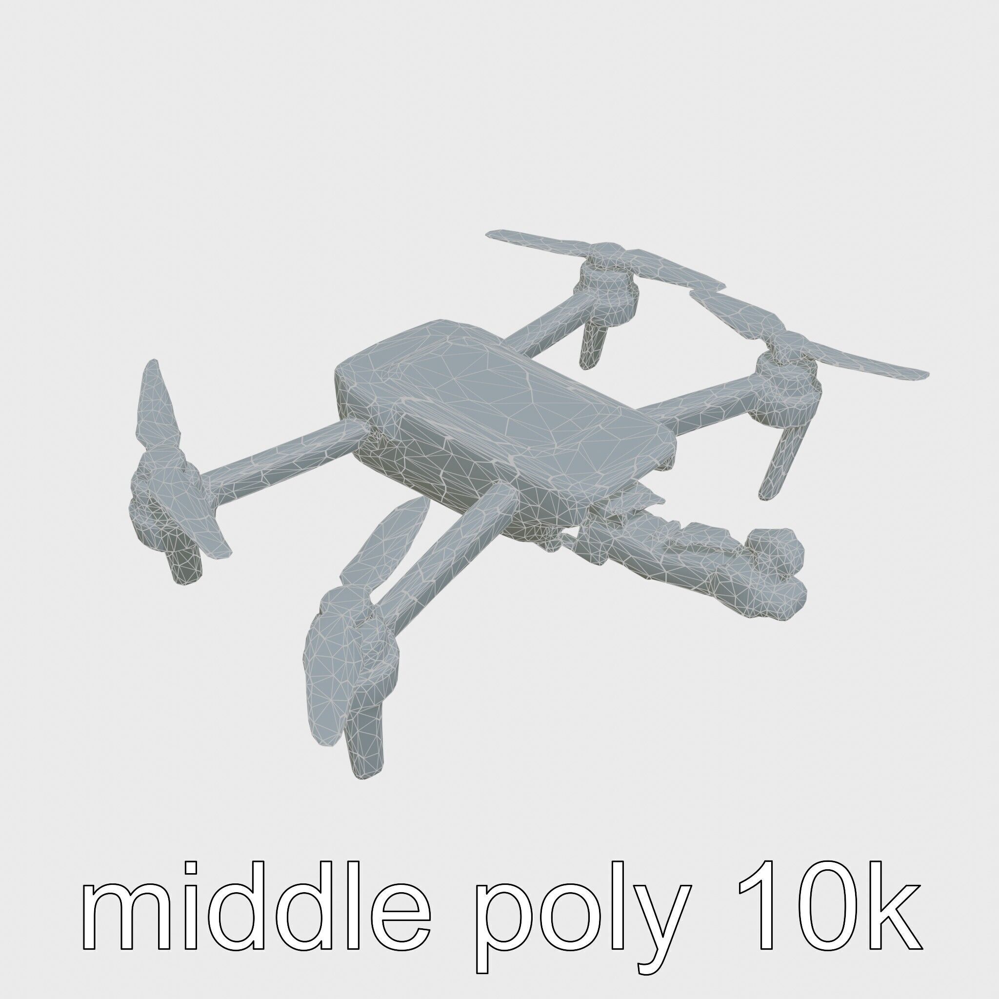 Urban Cleaner Drone Model Pack with Rotating Brush Low-poly 3D model_21