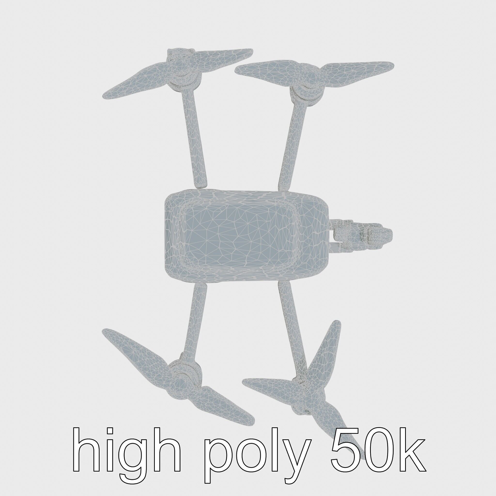 Urban Cleaner Drone Model Pack with Rotating Brush Low-poly 3D model_26