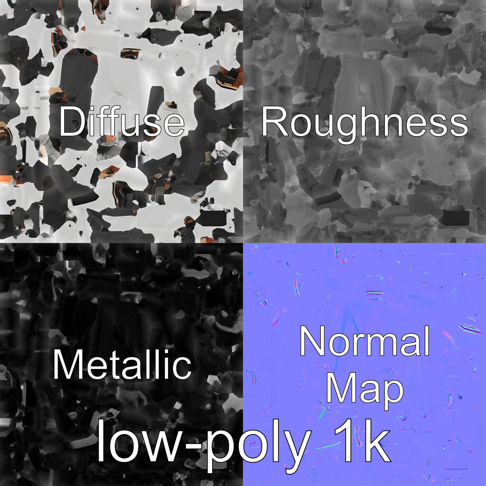 Urban Cleaner Drone Model Pack with Rotating Brush Low-poly 3D model_4