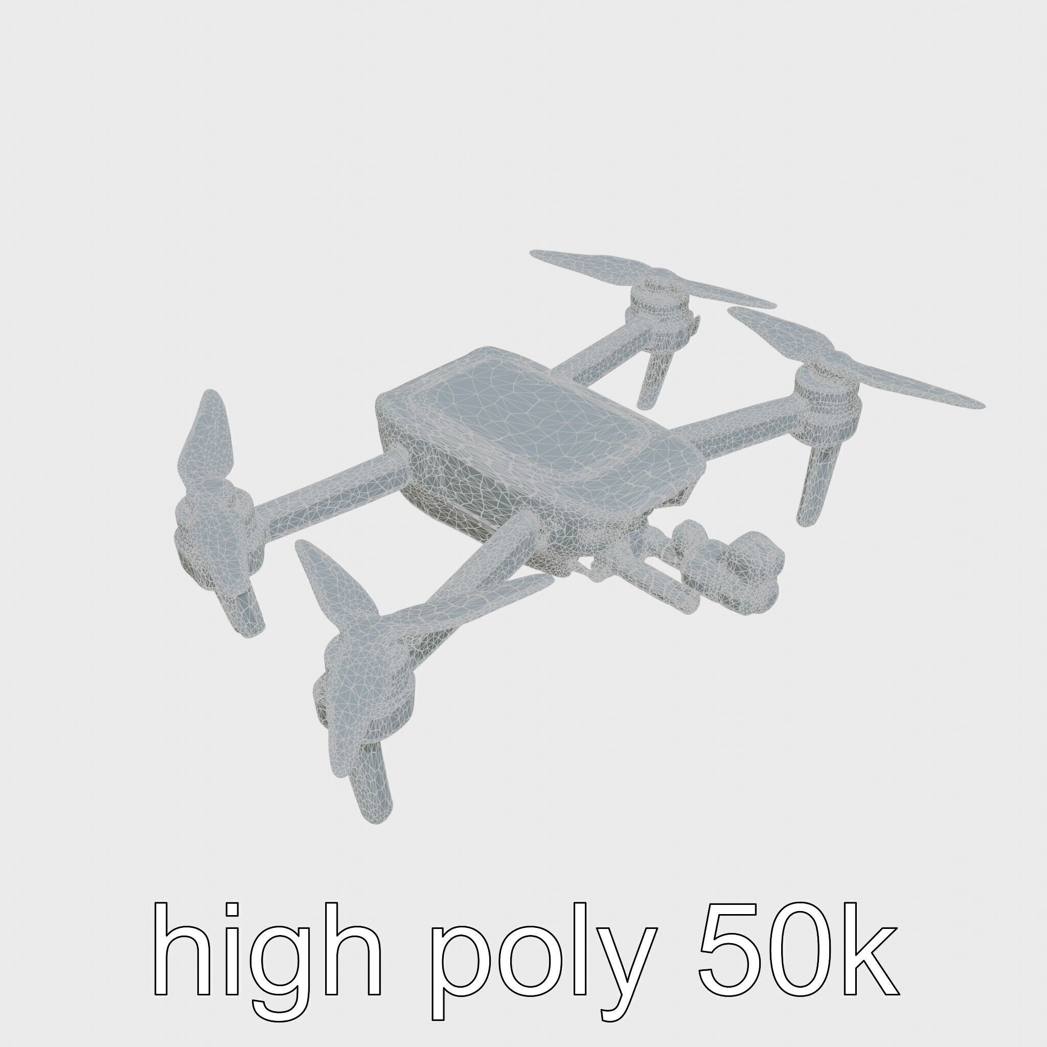 Urban Cleaner Drone Model Pack with Rotating Brush Low-poly 3D model_19