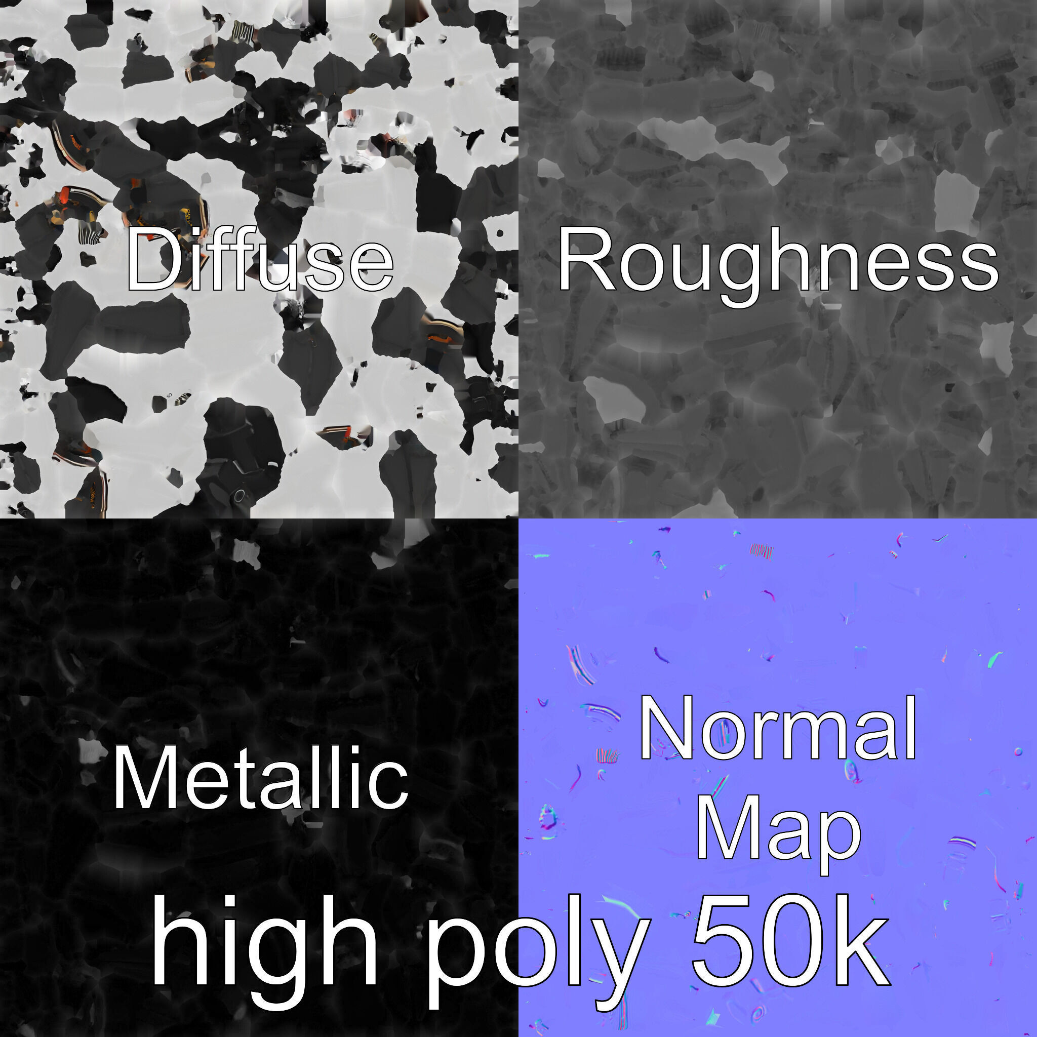 Urban Cleaner Drone Model Pack with Rotating Brush Low-poly 3D model_32