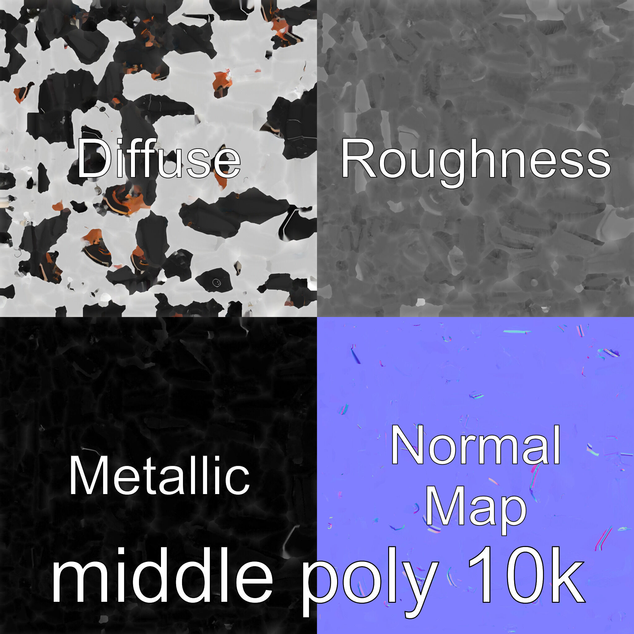 Urban Cleaner Drone Model Pack with Rotating Brush Low-poly 3D model_31