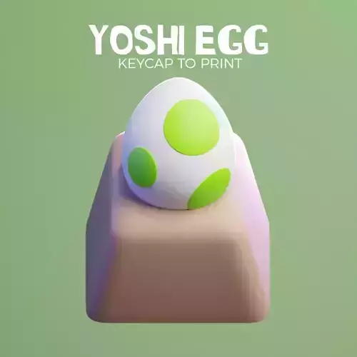 Yoshi Egg - keycap to print Free 3D print model