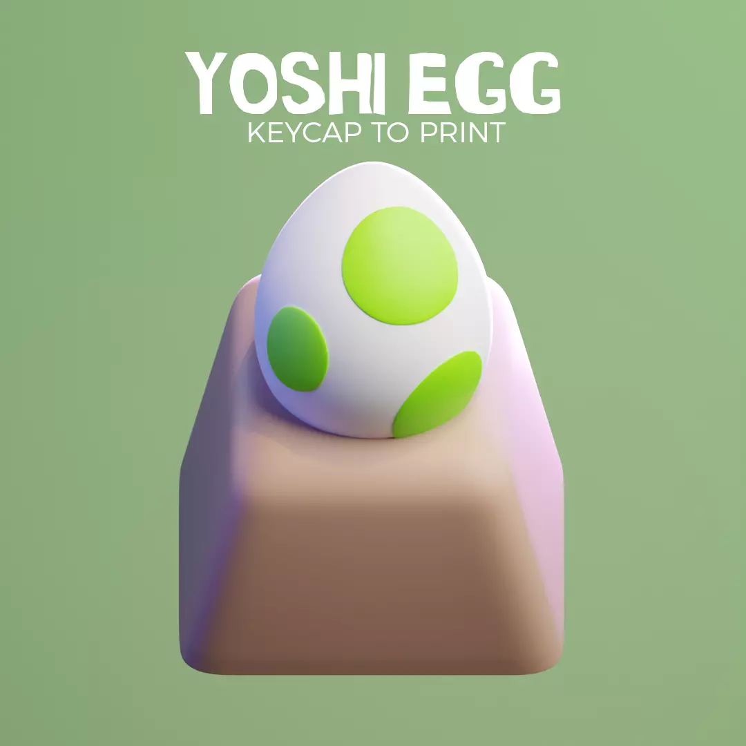Yoshi Egg - keycap to print Free 3D print model