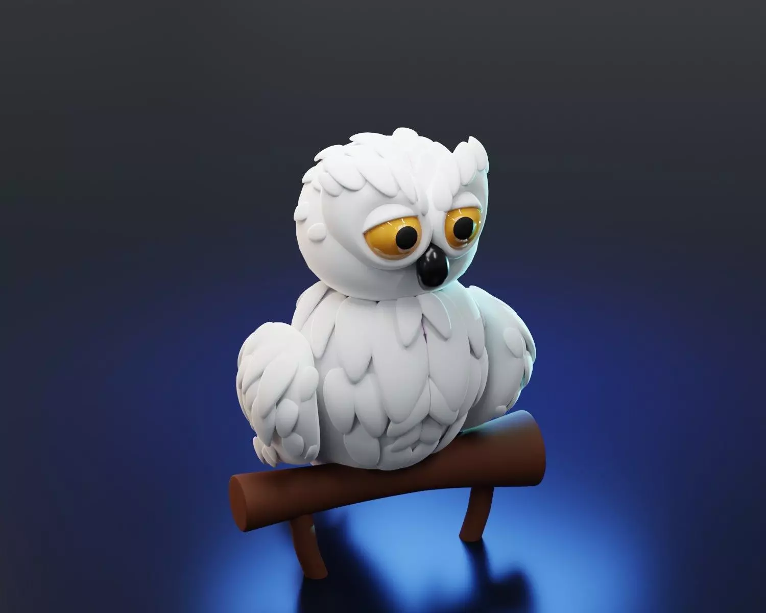 cute owl cartoon character Free 3D model