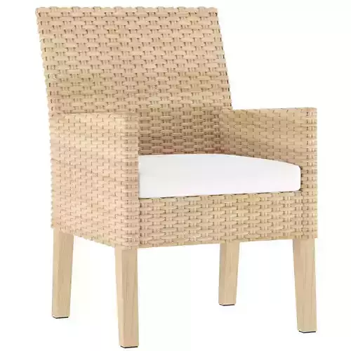 Patsy synthetic rattan garden chair in taupe