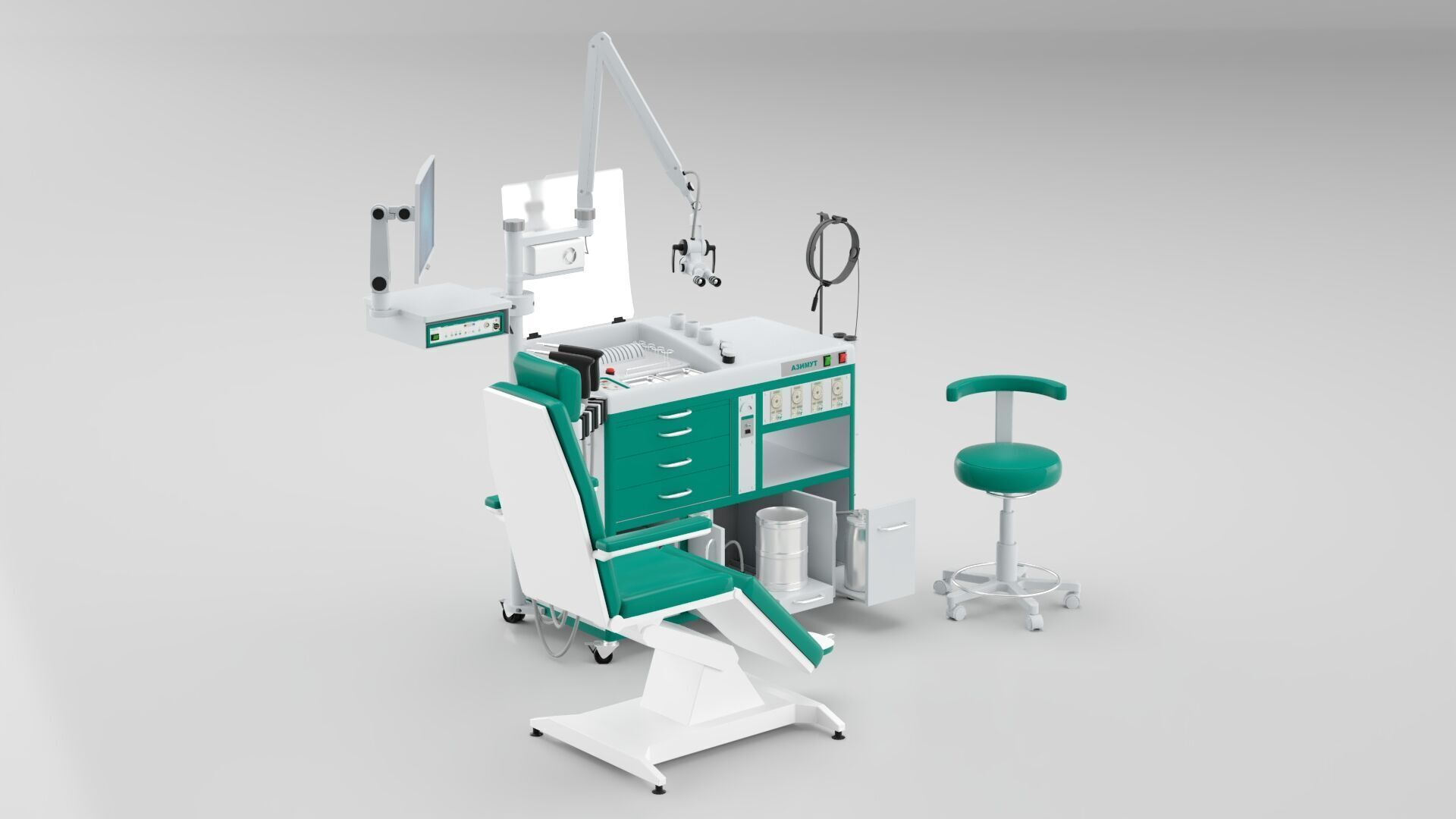Dentists Workplace 3D model_2
