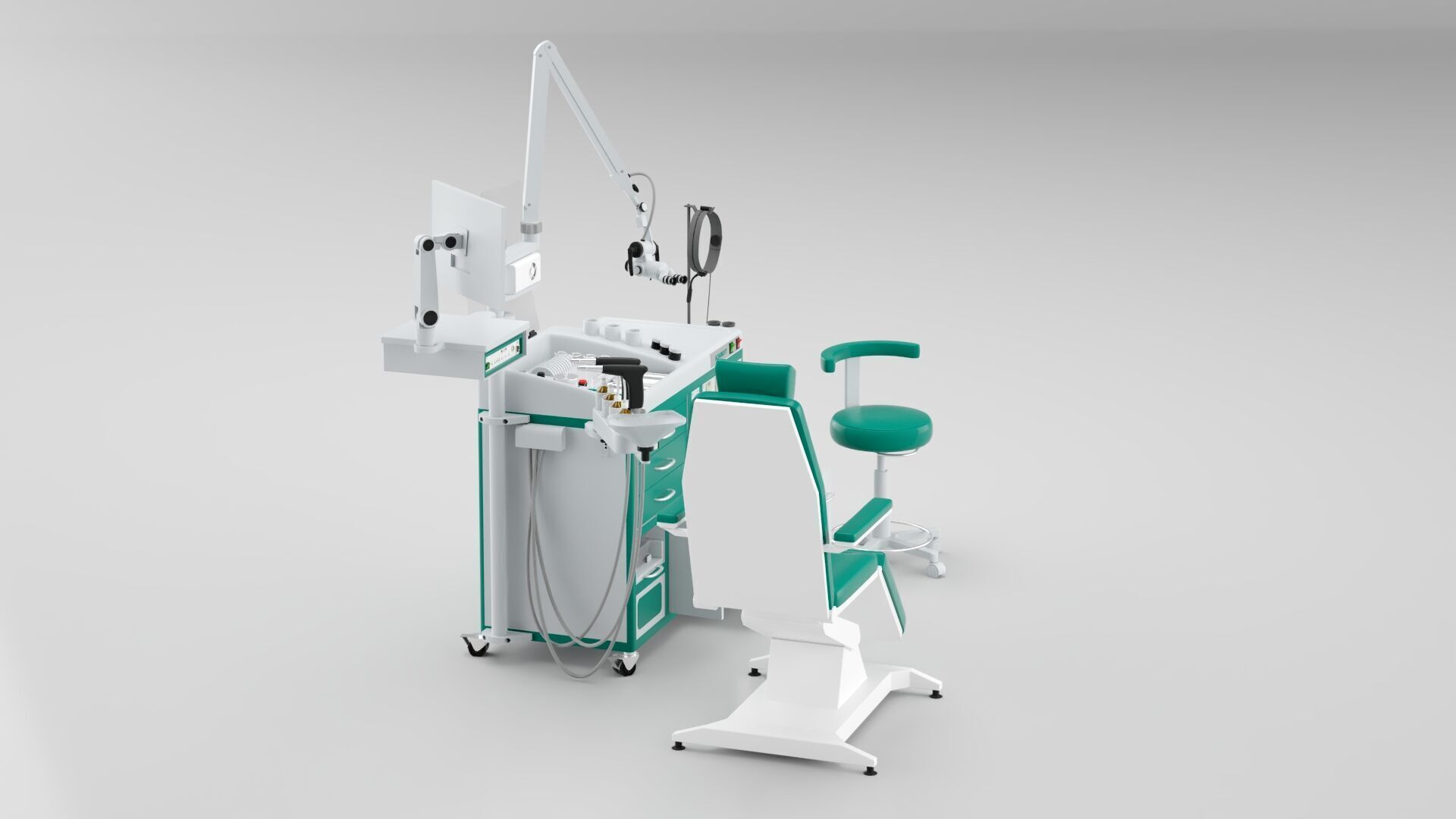 Dentists Workplace 3D model_1