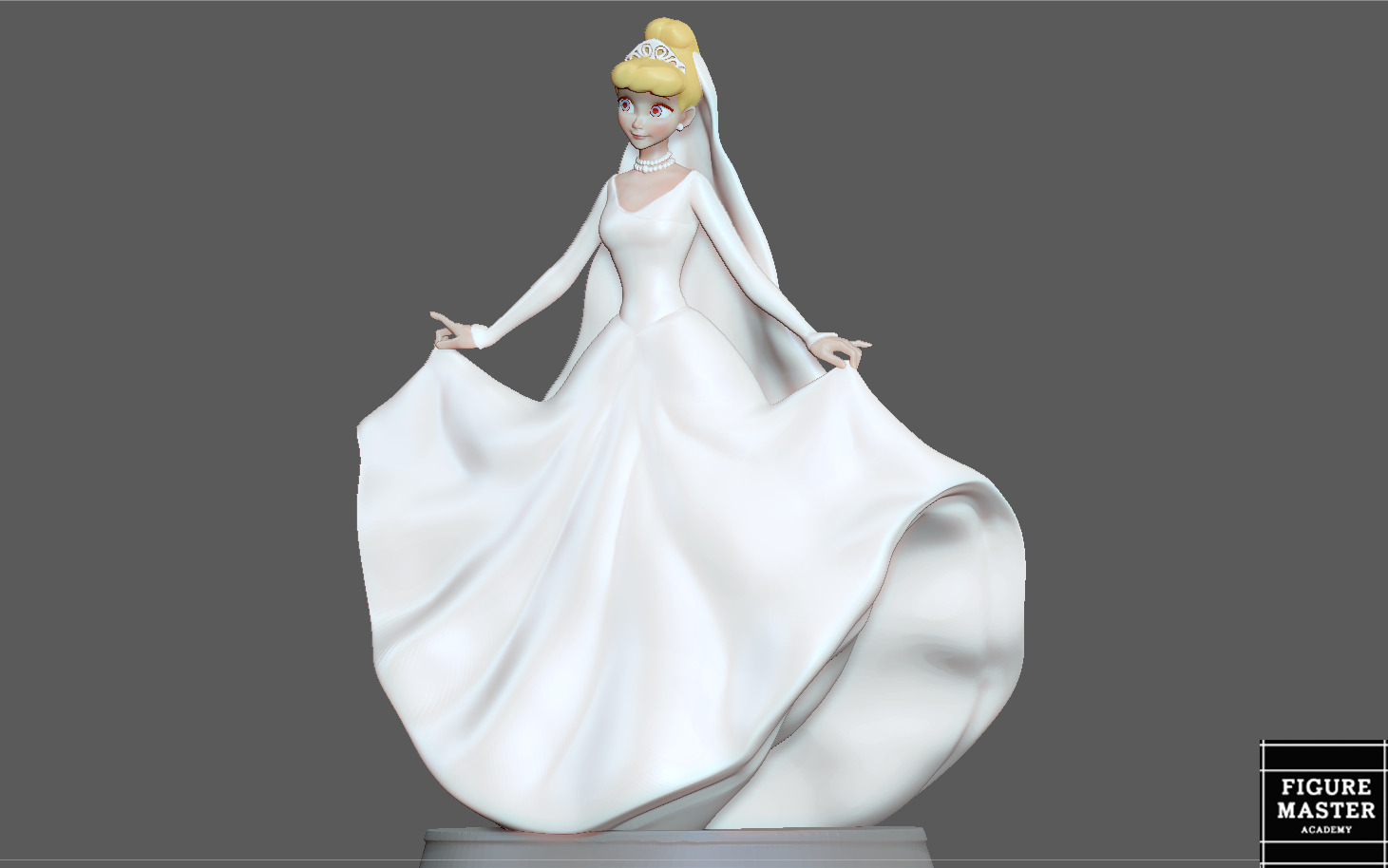 CINDERELLA WEDDING DRESS DISNEY PRINCESS GIRL ANIMATION 3D PRINT 3D model  3D printable | CGTrader