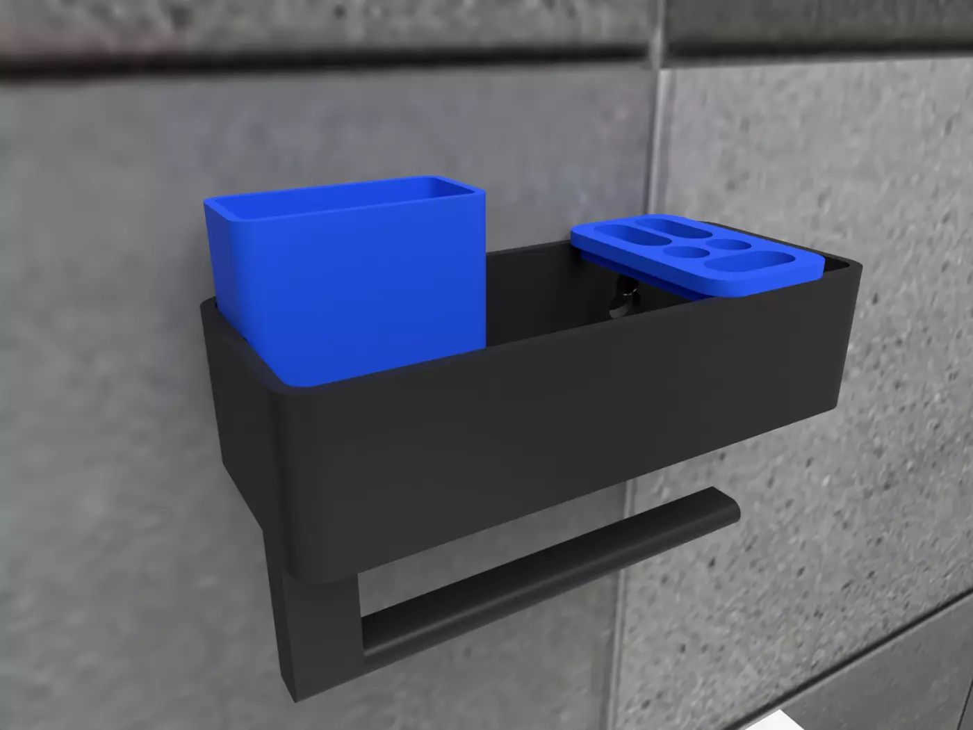 Bathroom shelf for grroming Free 3D print model_0