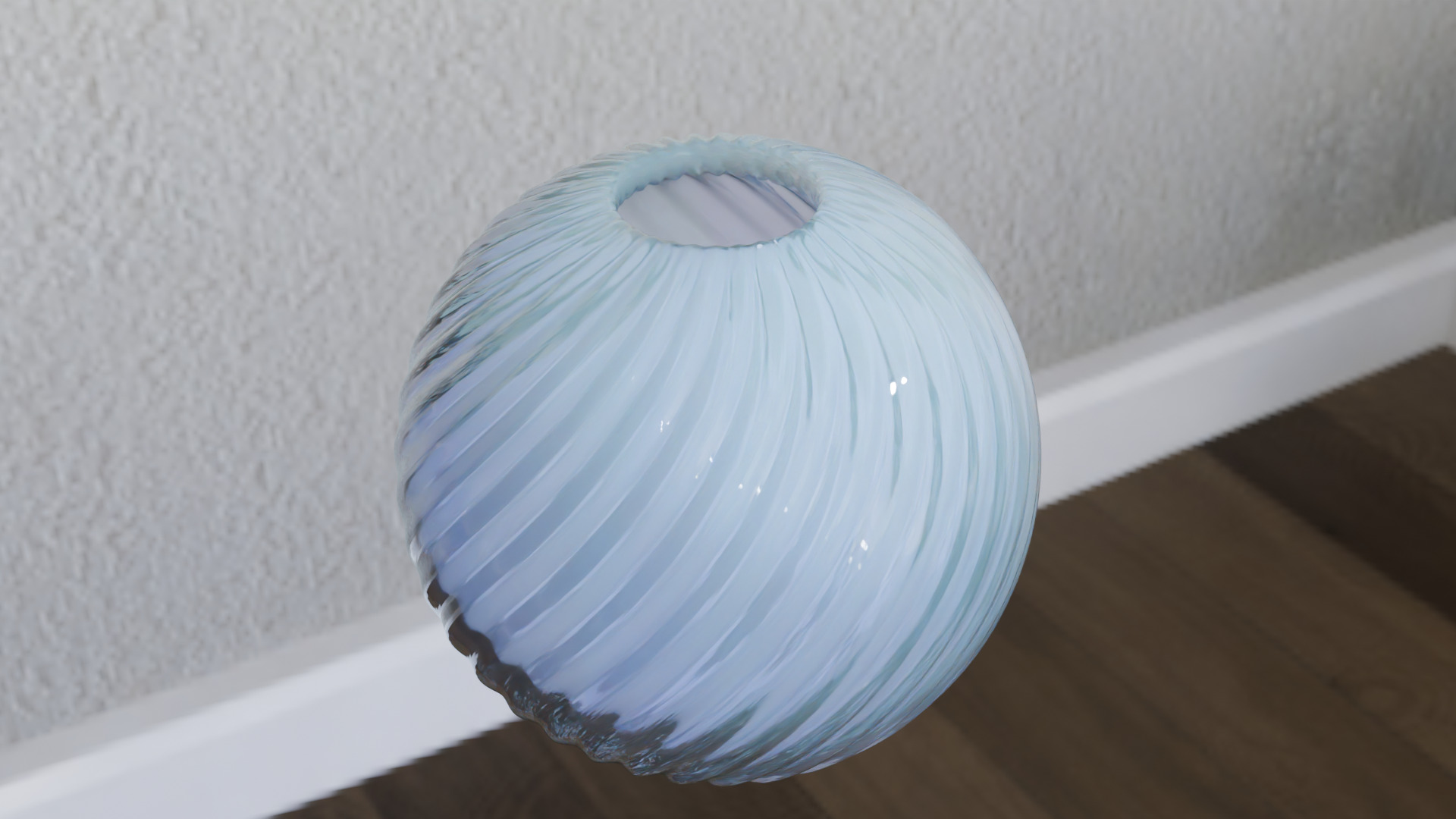 Golden Spiral Decorative Vase High-Quality 3D Model Low-poly 3D model_5