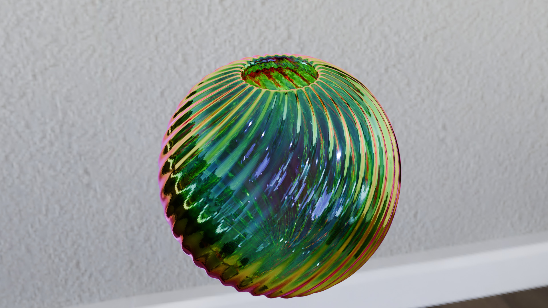 Golden Spiral Decorative Vase High-Quality 3D Model Low-poly 3D model_4