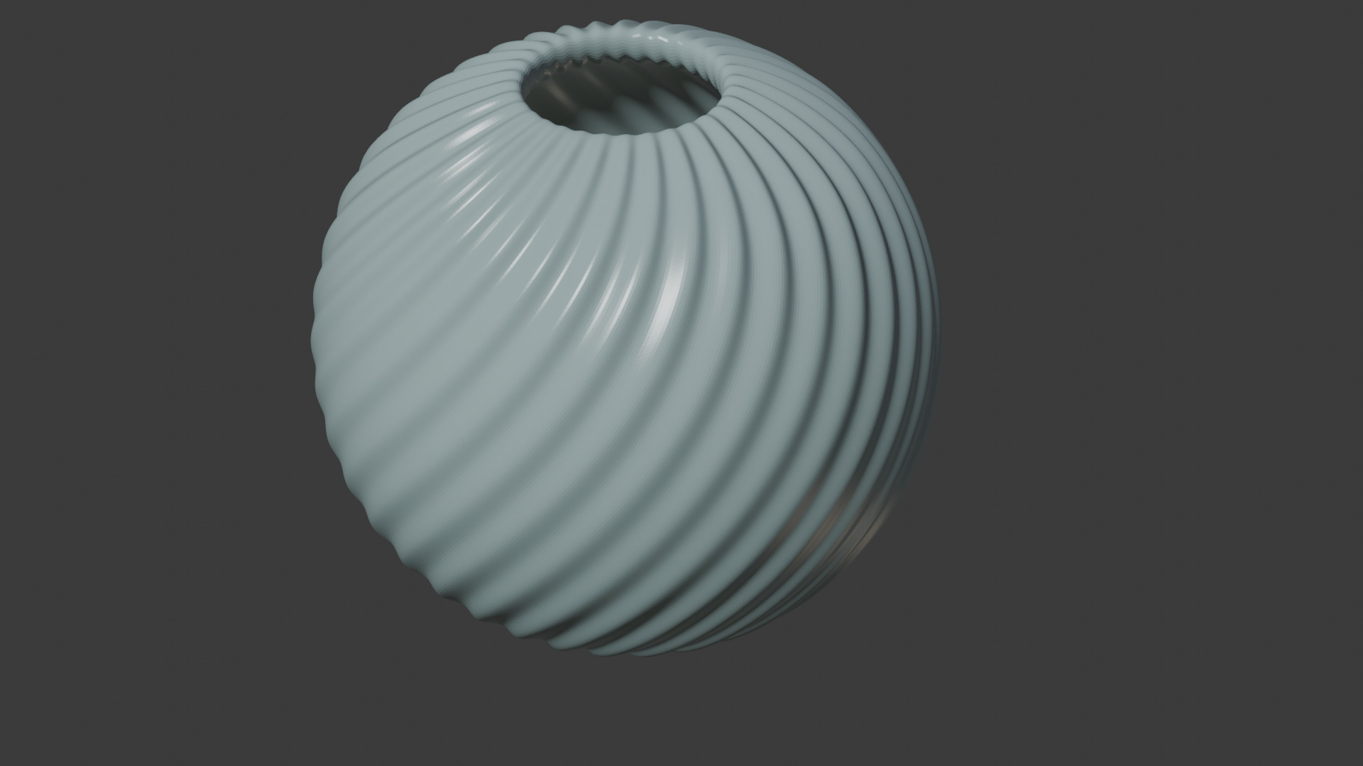 Golden Spiral Decorative Vase High-Quality 3D Model Low-poly 3D model_7