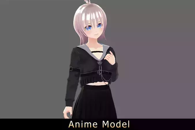 Anime Character - Lulu-Uniform 3D model