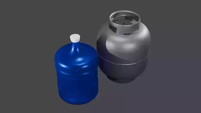 Water jug and gas bottle