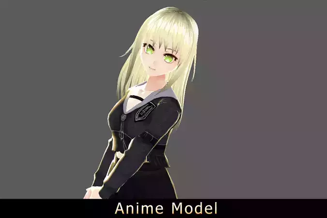 Anime Character - Shinoa-Uniform 3D model
