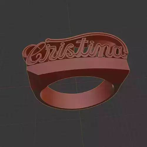 anillo nombre cristina