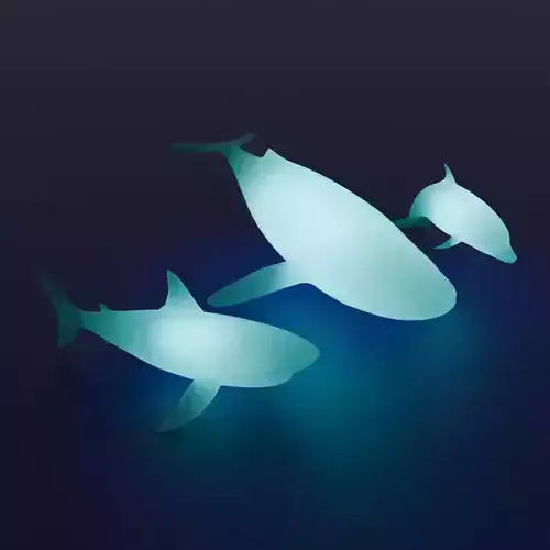 Indirect lighting for large marine creatures 3D model