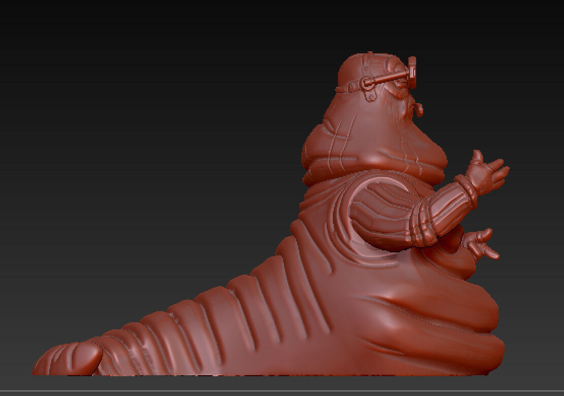 Clone wars Gorga the hutt 3D print model_3
