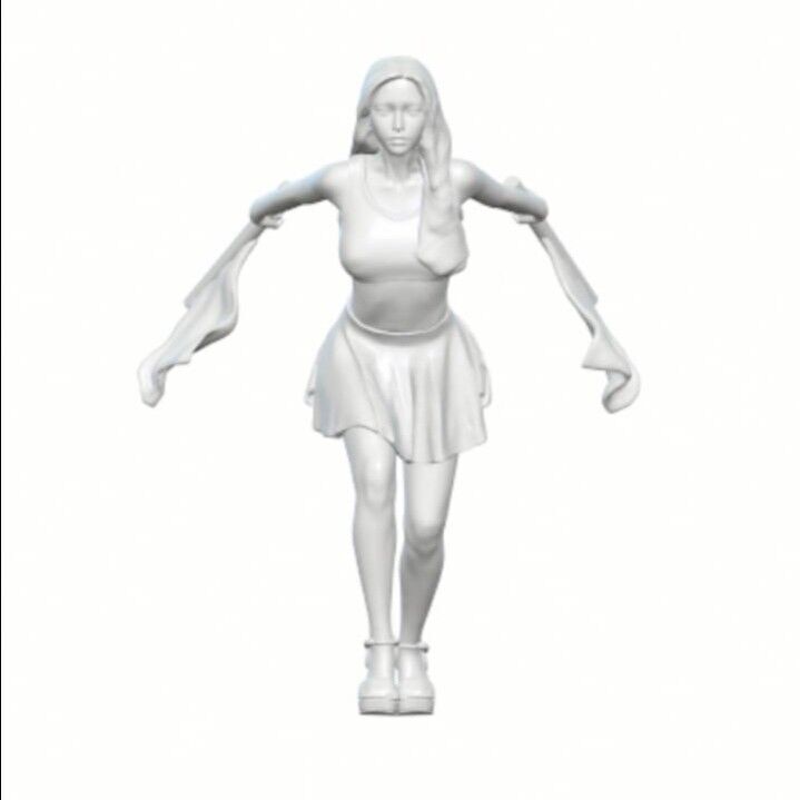 1-64 Scale Figure of Sally Racing Girl  Miniature Diorama 3D print model_8