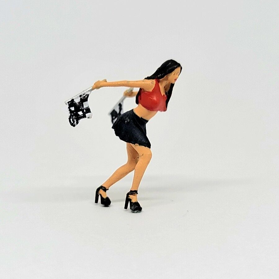 1-64 Scale Figure of Sally Racing Girl  Miniature Diorama 3D print model_2