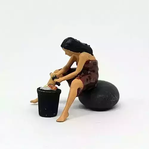 164 Scale Figure of Dasimah  Village Girl Washing Clothes