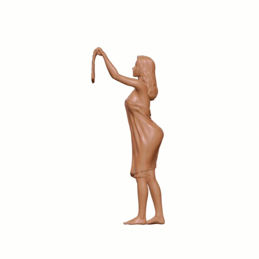 1-64 Scale Figure of Dasimah Village Girl Drying Clothes 3D print model_5