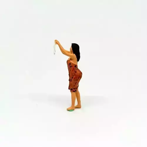 1-64 Scale Figure of Dasimah Village Girl Drying Clothes
