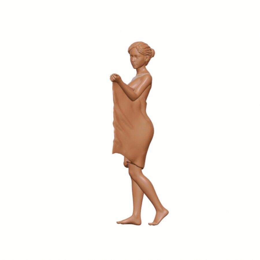 1-64 Scale Figure of Dasimah Village Girl Wearing Kemben 3D print model_6
