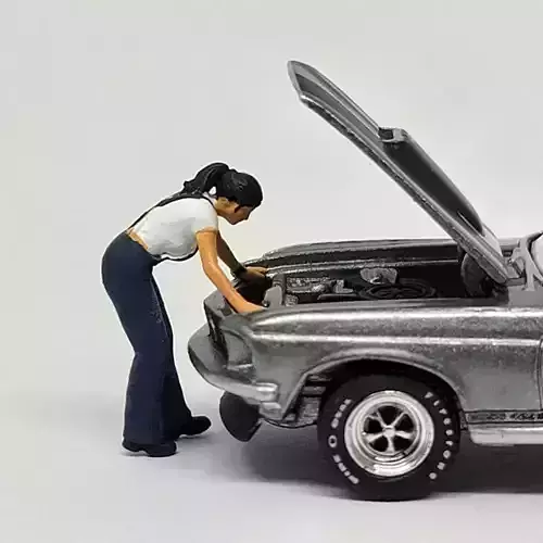 1-64 Scale Figure of Santi Lady Mechanic Miniature Diorama