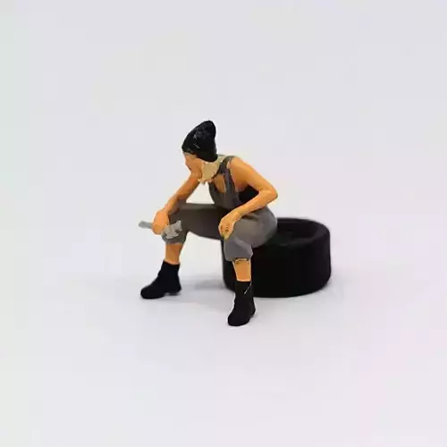 1-64 Scale Figure of Maya Lady Mechanic Miniature Diorama