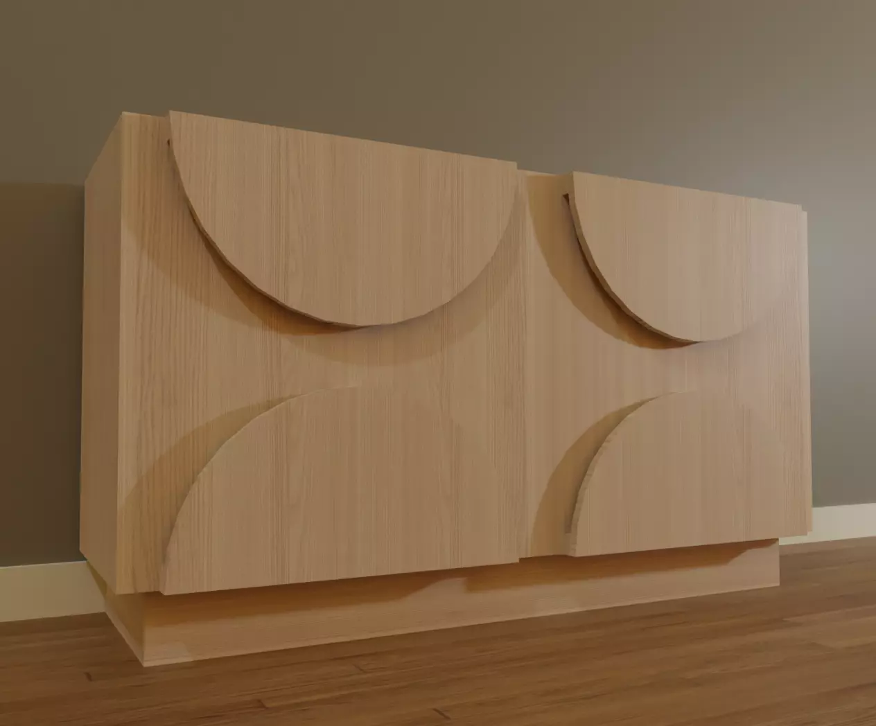 Semicircle Sideboard Console Table by Path Design Free 3D model