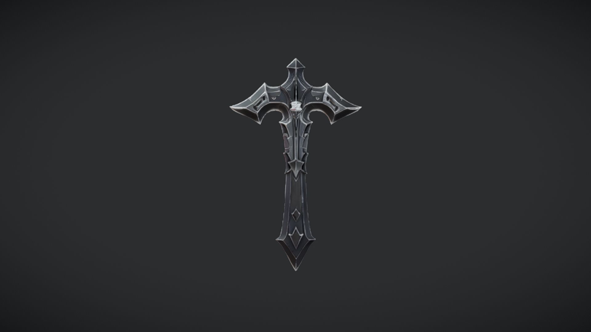 Intricate fantasy sword 3D model_1