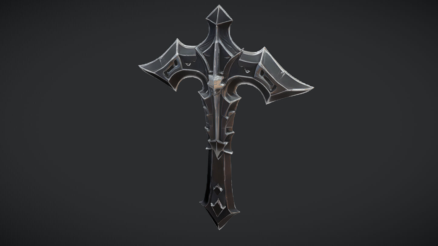 Intricate fantasy sword 3D model_5