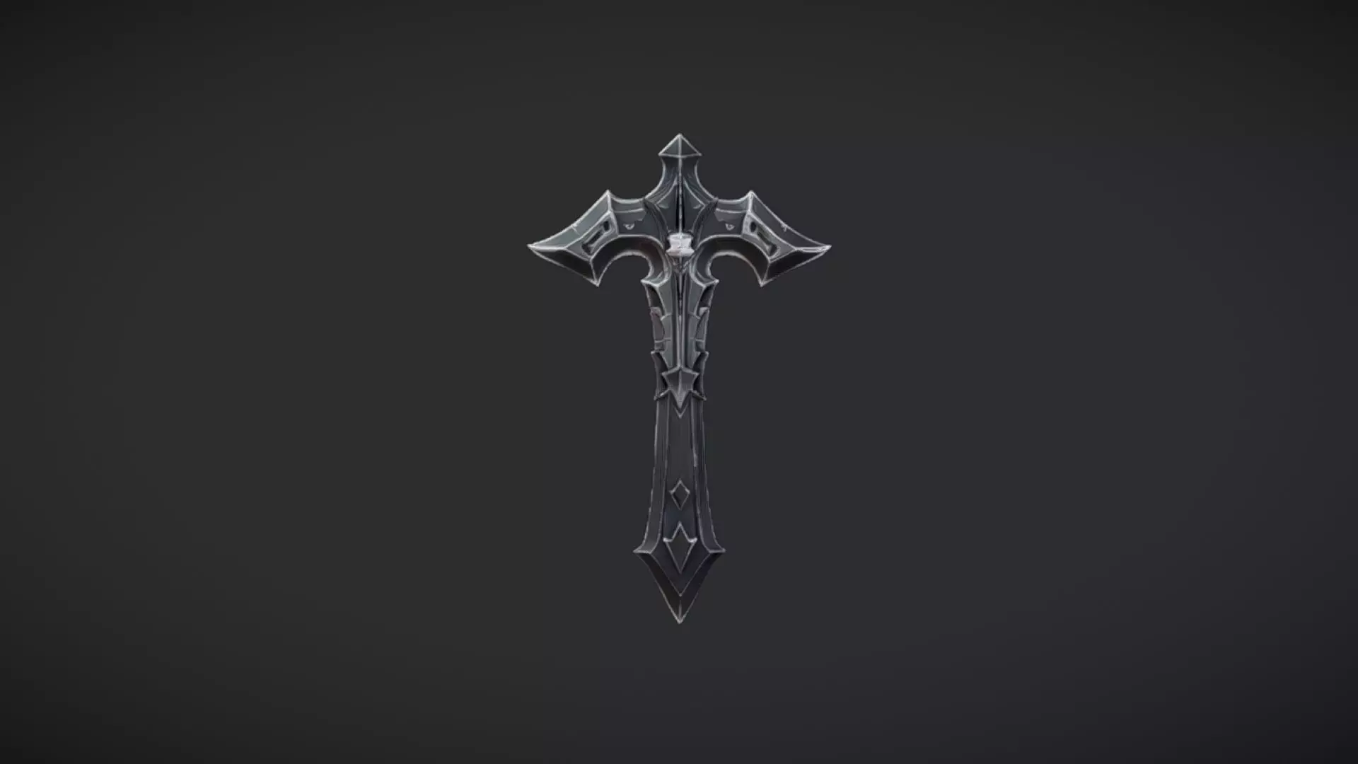 Intricate fantasy sword 3D model_0