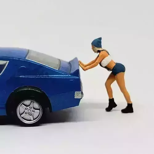 1-64 Scale Figure of Sendi Lady Mechanic Miniature Diorama