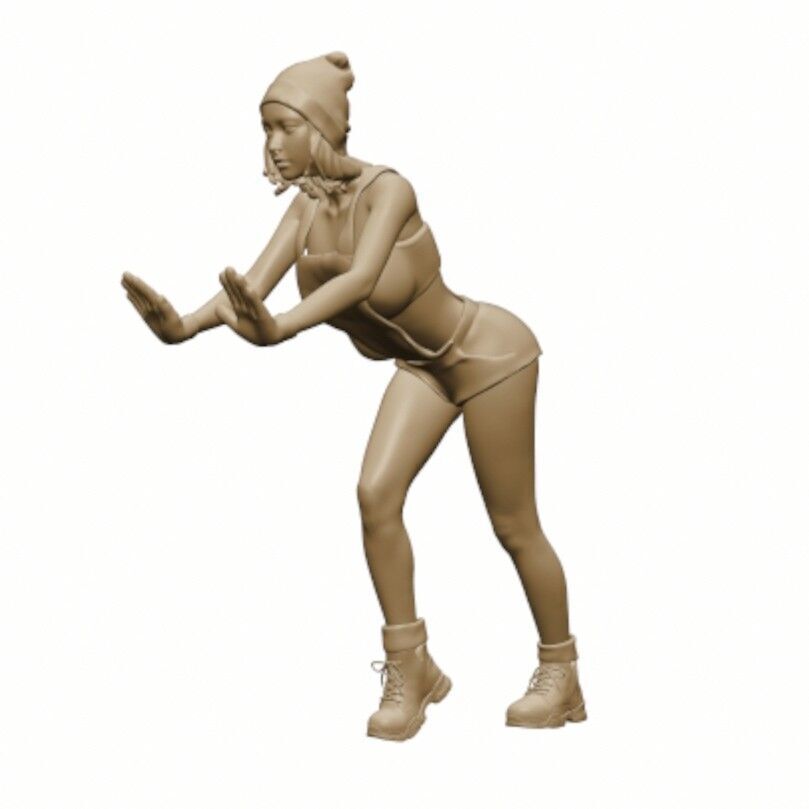 1-64 Scale Figure of Sendi Lady Mechanic Miniature Diorama 3D print model_4