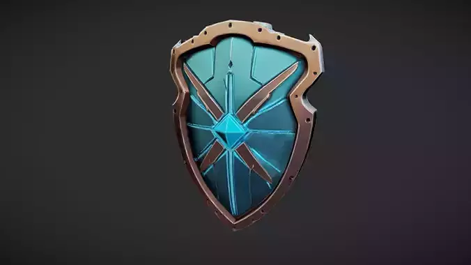 futuristic glowing shield 2