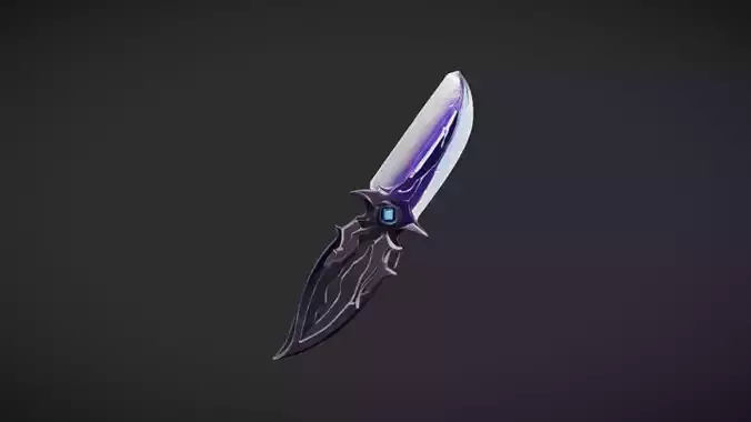 Futuristic glowing knife