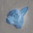 Chihuahua wall low poly head wall mount STL 3D print model_1