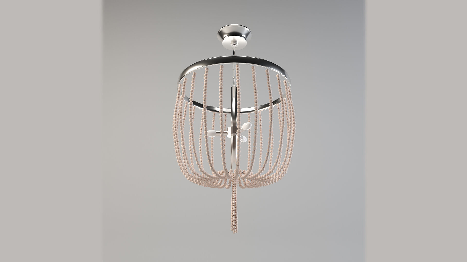 Modern Beaded Chandelier 3D Model Low-poly 3D model_5