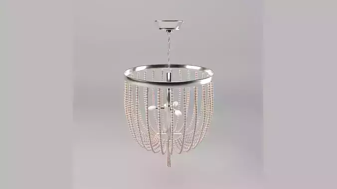 Modern Beaded Chandelier 3D Model