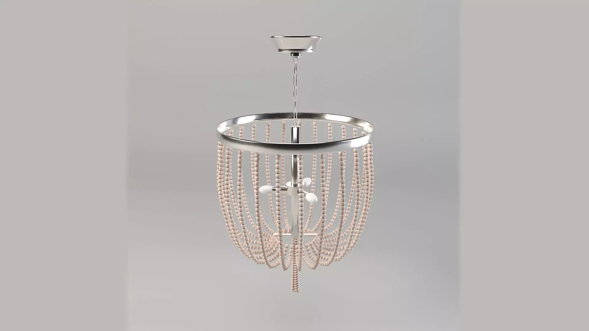 Modern Beaded Chandelier 3D Model Low-poly 3D model_0