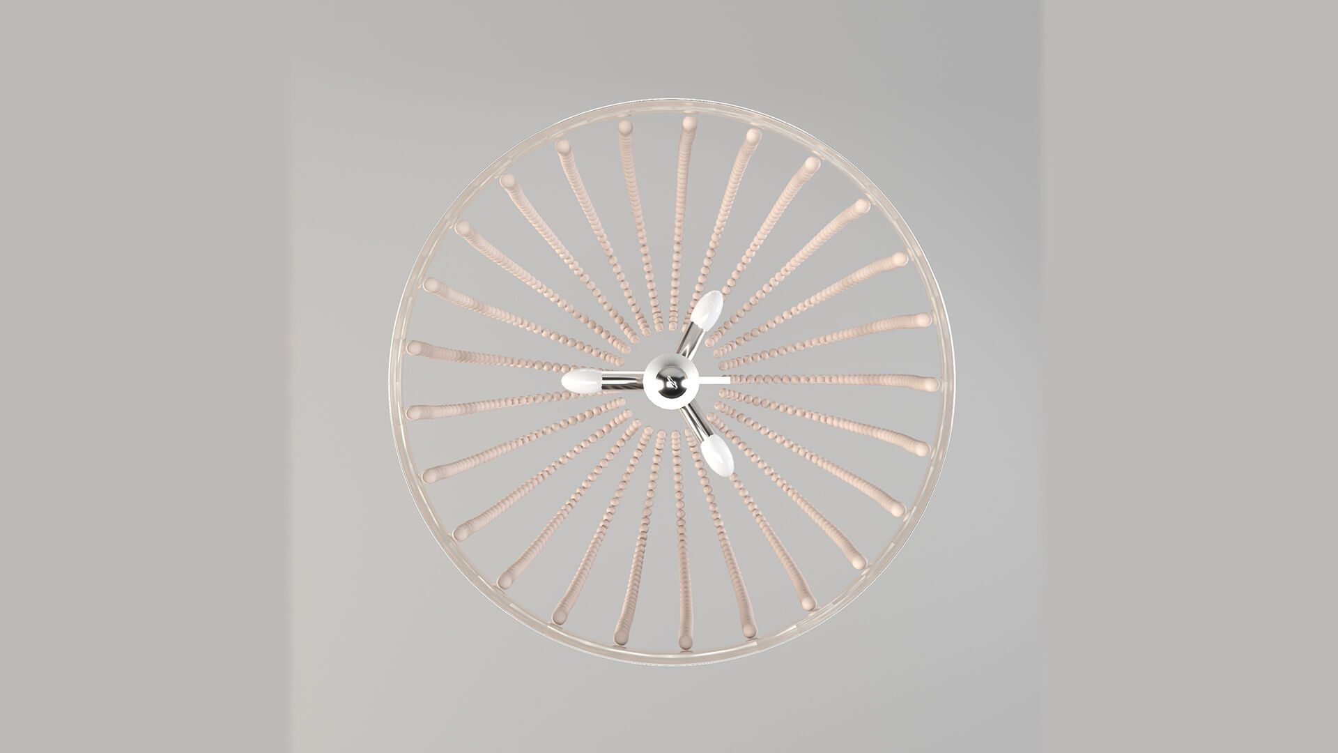 Modern Beaded Chandelier 3D Model Low-poly 3D model_3