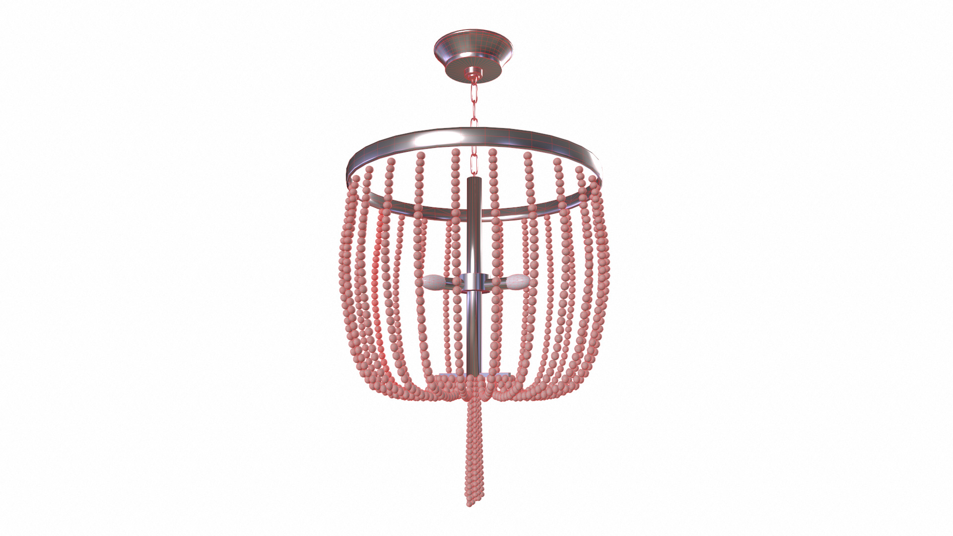 Modern Beaded Chandelier 3D Model Low-poly 3D model_6