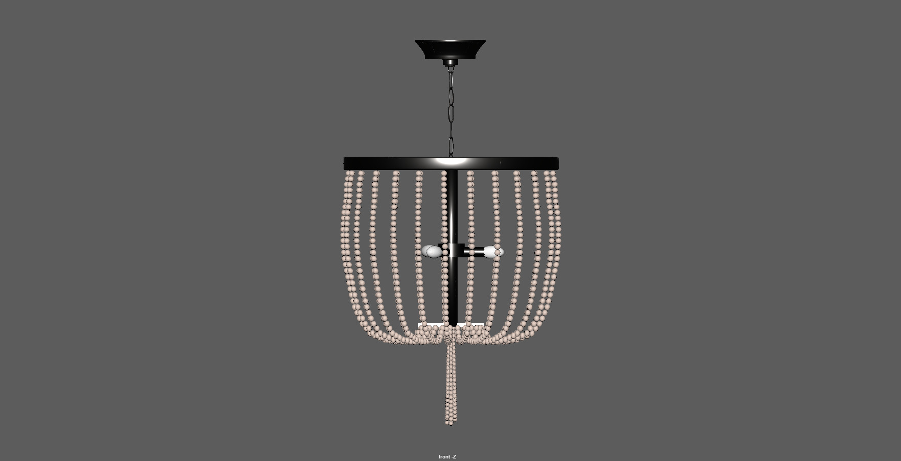 Modern Beaded Chandelier 3D Model Low-poly 3D model_13